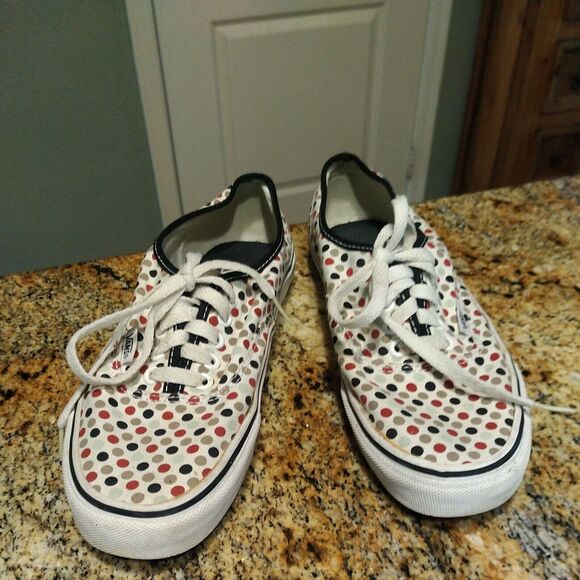 Vtg Vans polka dot Multicolor Canvas Lace Up Men’s Size 7 Woman's 8.5 - Picture 5 of 12